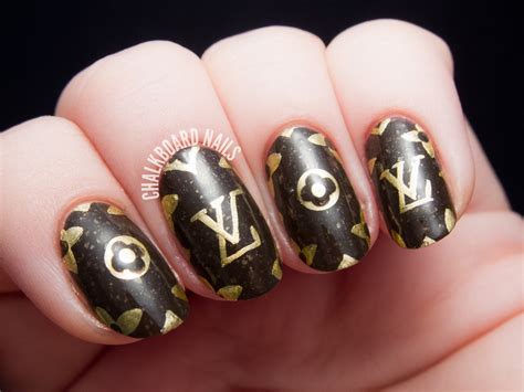 Louis Vuitton Pattern Freehand Nail Art | Chalkboard Nails ... Description louis vuitton nail art stickers for nail art and nail designs.