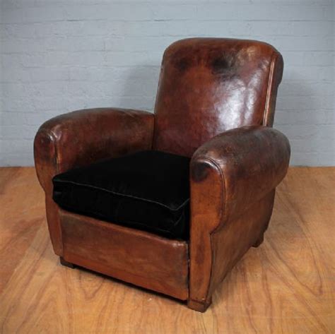 60s safari leather & oak armchair danish modern. Vintage French Leather Armchair | 241955 | Sellingantiques ...