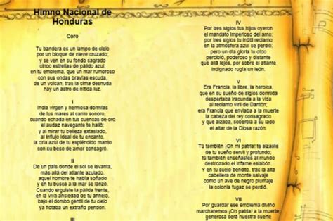 Himno Nacional De Honduras En Ingles