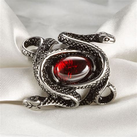 Marlary Special Offer Mens Stainless Steel Gothic Punk Cobra Snake