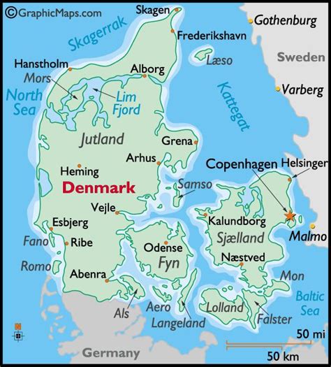 Denmark Is Made Up Of The Mainland Consisting Jutland Peninsula A