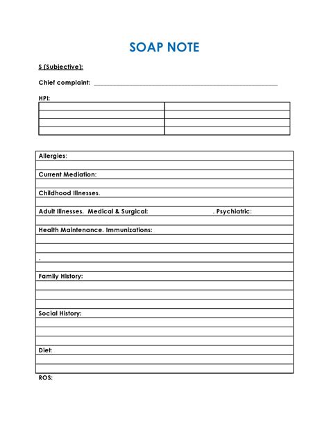 30 Blank Soap Note Templates Examples Templatearchive