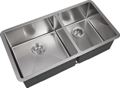 Download Double Bowl Trent Under Mount Stainless Steel Sink - Kitchen png image