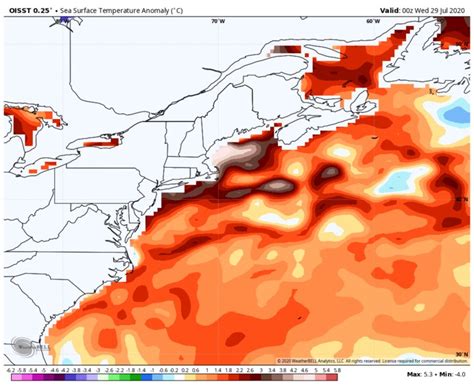 Marine Heat Wave Along East Coast May Intensify Hurricane Isaias The