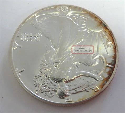 1989 Silver American Eagle 1 Ozt 999 Fine Silver Coin