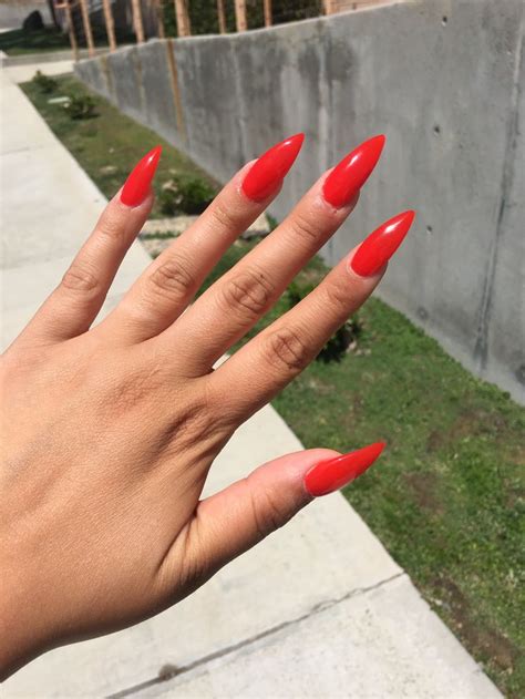Red Stiletto Nails Red Manicure Red Stilettos Wedding Top Acrylics