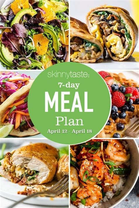 7 Day Healthy Meal Plan April 12 18 Less Meat More Veg