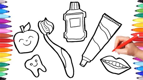 What's your favorite flavor of floss? Coloring Book Set Teeth, Smile, Lips Toothbrush ...