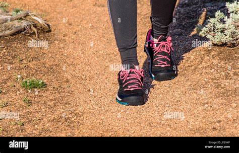 Woman Feet With Hiking Boots Hi Res Stock Photography And Images Alamy
