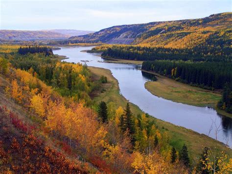 Peterson Rivers Peace River In Fall Peace Valley Peace River Dam