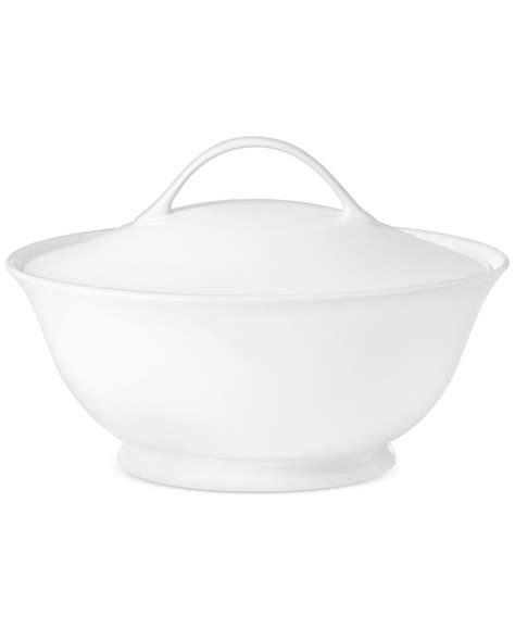 Martha Stewart Collection Whiteware Covered Vegetable Bowl Macys