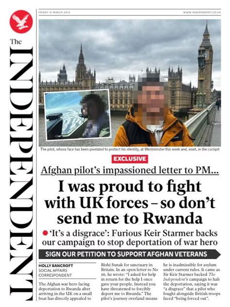 Independent Front Page 31st Of March 2023 Tomorrow S Papers Today