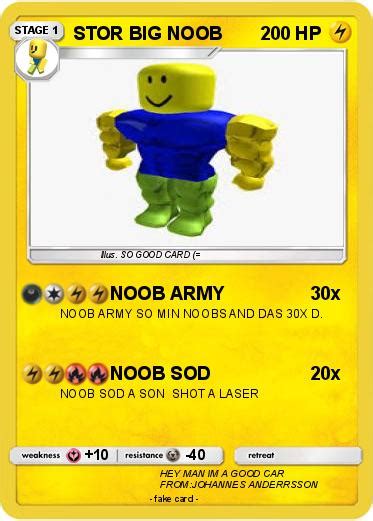 Pokémon Stor Big Noob Noob Army My Pokemon Card