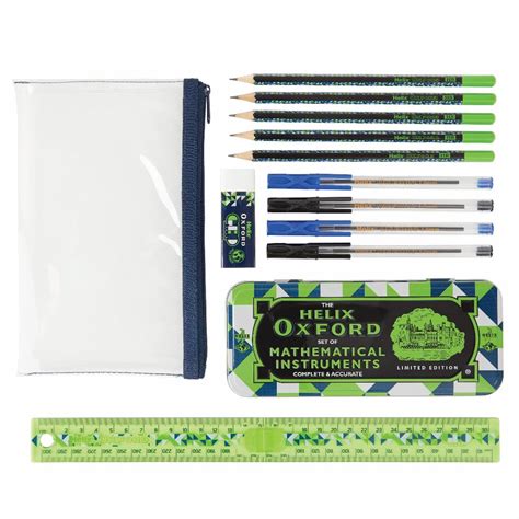 Oxford Geo Stationery Set Green Maped Helix Uk