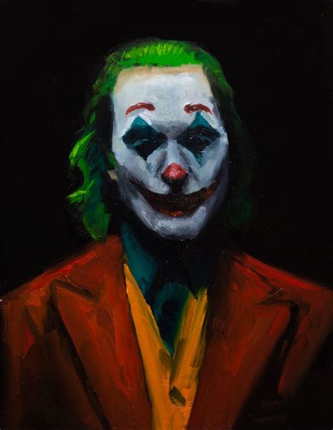 Joker 2019 Joaquin Phoenix Oil Painting Oil Painting Character Art