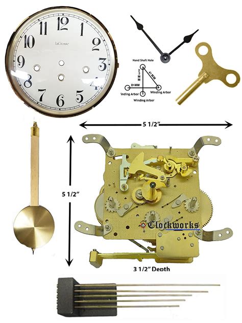 Wall Or Mantle Clock Kit Wmkit24 Clockworks Clockworks