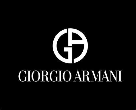 Giorgio Armani Logo Brand Clothes White Design Fashion Symbol Vector