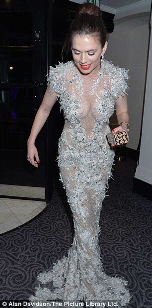 Hayley Atwell Struggles To Walk In Very Daring Embellished Gown At The