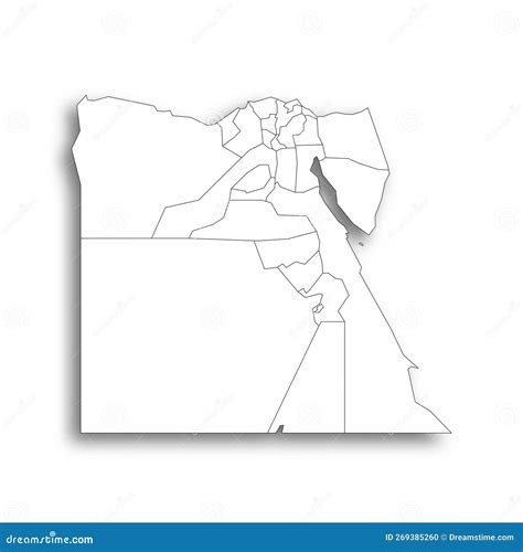 Egypt Political Map Of Administrative Divisions Stock Vector