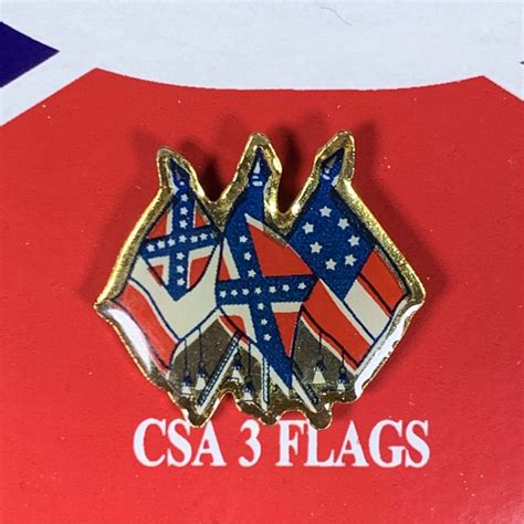 Confederate Flag Lapel Pin 7 Csa Collection