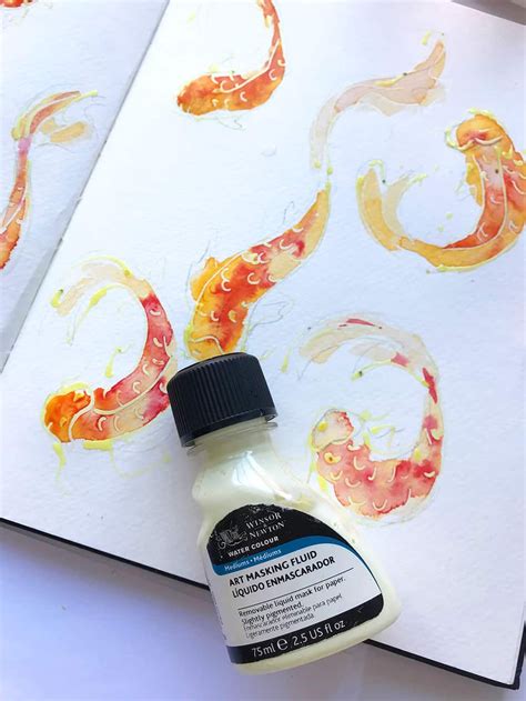 my work elena fay watercolor masking fluid art folder watercolour tutorials