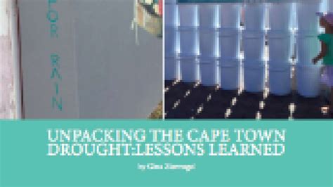 Unpacking The Cape Town Drought Lessons Learned Preventionweb
