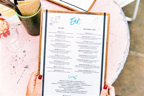 restaurant menu design inspiration rocket and relish