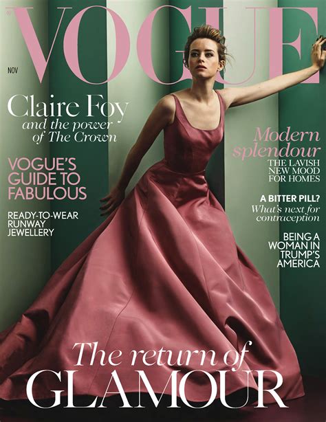 Claire Foy Covers Vogue Uk November 2017 Lensed By Craig Mcdean In A