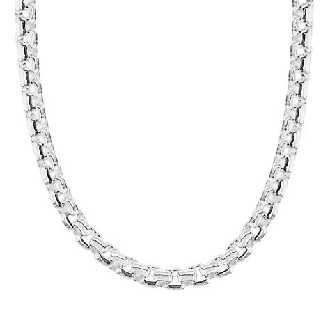 Sterling Silver Mens 18 Inch 65mm Box Chain Silver Jewellery
