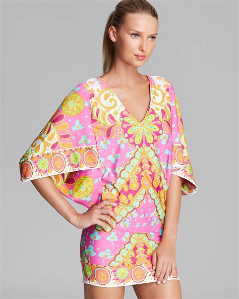 Trina Turk Woodblock Floral Swim Cover Up Tunic Bloomingdales