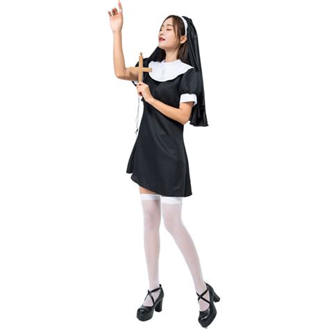 Adult Women Naughty Nun Costume For Halloweenstage Performanceparty