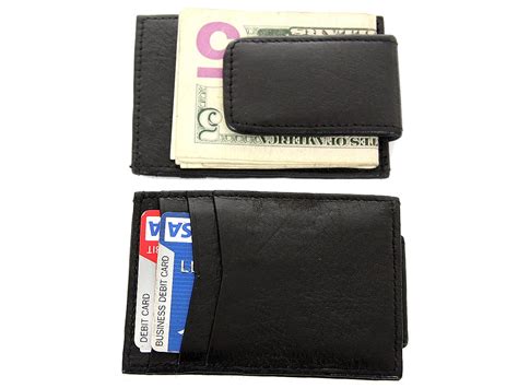 Check spelling or type a new query. Leather Slim Design Magnetic Money Clip 3 Credit Card Holder Black Men's Wallet | eBay