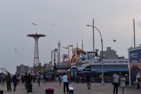 Coney Island Amusement Park And Boardwalk In Brooklyn New York City