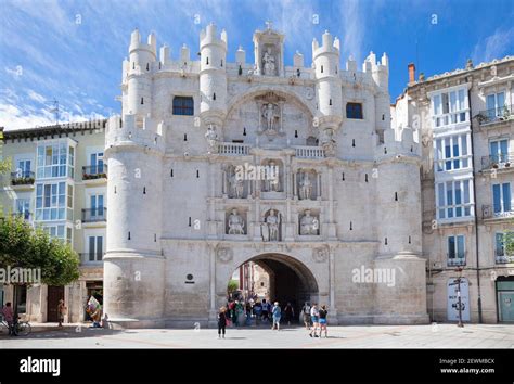 Europe Spain Burgos Arco De Santa María Medieval Arched Gateway