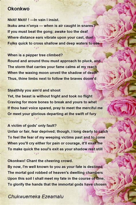 Okonkwo Okonkwo Poem By Chukwuemeka Ezeamalu