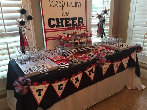 Cheerleading Cheer Party Party Ideas Photo 8 Of 12 Cheer Party Cheer Banquet Cheer Decorations