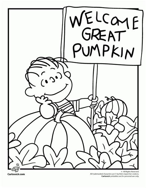 Image For Charlie Brown Halloween Coloring Pages Pumpkin Coloring
