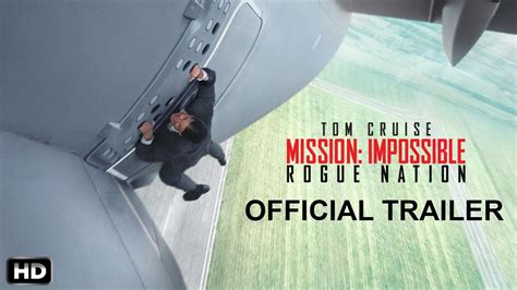 Impossible—rogue nation (the sequence is essentially a tv commercial doing double duty at the film's front end) tom cruise runs as only tom cruise can, leaps onto the wing of a giant transport plane and clings to a cargo door as the monster. Mission: Impossible Rogue Nation | Official Trailer ...