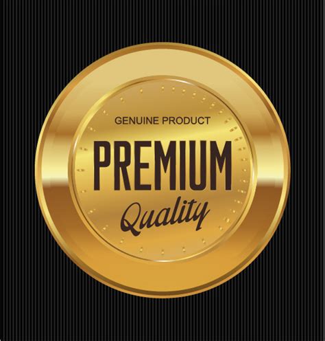 Luxury Premium Quality Golden Labels Vectors Graphic Art Designs In