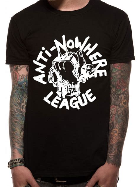 Anti Nowhere League Fist T Shirt Tm Shop