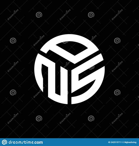 Pns Letter Logo Design On Black Background Pns Creative Initials