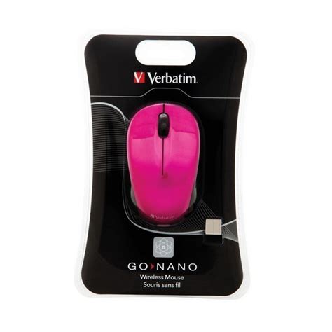 Officebox Verbatim Go Nano Wireless Mouse Hot Pink