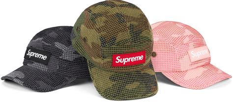 Camo Grid Velvet Camp Cap Fall Winter 2022 Supreme