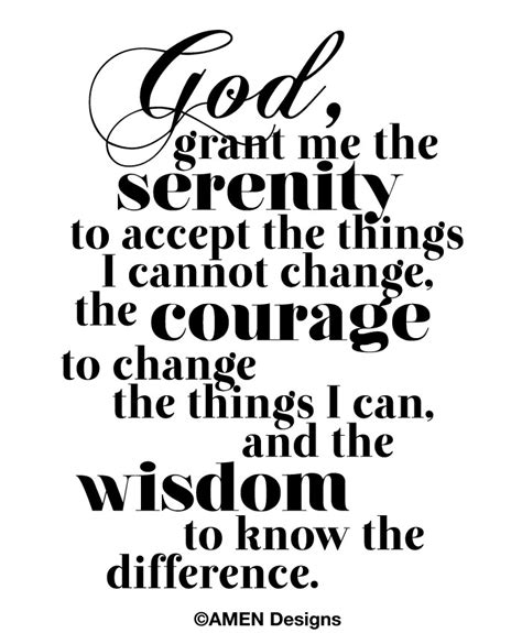 Free Serenity Prayer Printable And Wisdom To Know The Difference