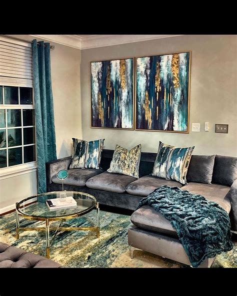 Loving The Teal Gray And Gold Combo How About Y Decoracion De