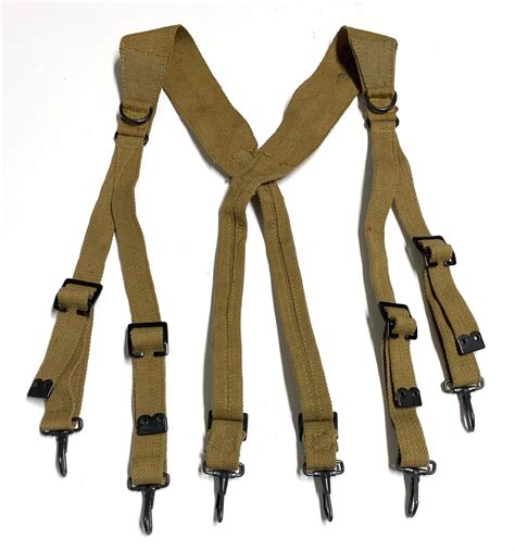 Original Wwii 1944 Dated Us M1936 British Made Combat Suspenders