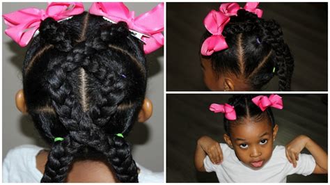 Braids hairstyles for little girls. Braided Hairstyle For Kids | Hairstyles for Girls - YouTube