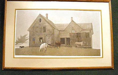 158z Andrew Wyeth Pencil Signed Print Open House