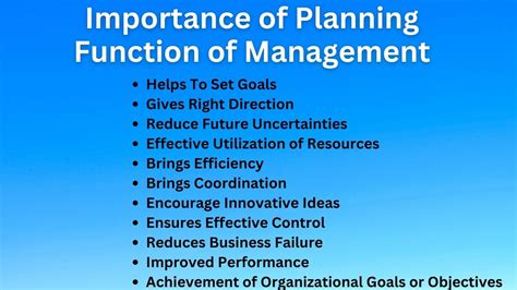 11 Importance Of Planning Function Bokastutor