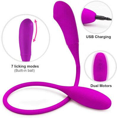 Rechargeable Speed Double Ended Dildo Penis Vibrator Sex Toy For